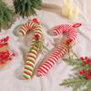 Cartoon Hanging Candy Cane Ornaments Funny Plush Cane Candy Candy Christmas Cane  Party Favors