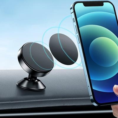 Uniwersalny magnetyczny uchwyt samochodowy na telefon do iPhone'a, Samsunga, okrągły uchwyt samochodowy na telefon komórkowy na deskę rozdzielczą
