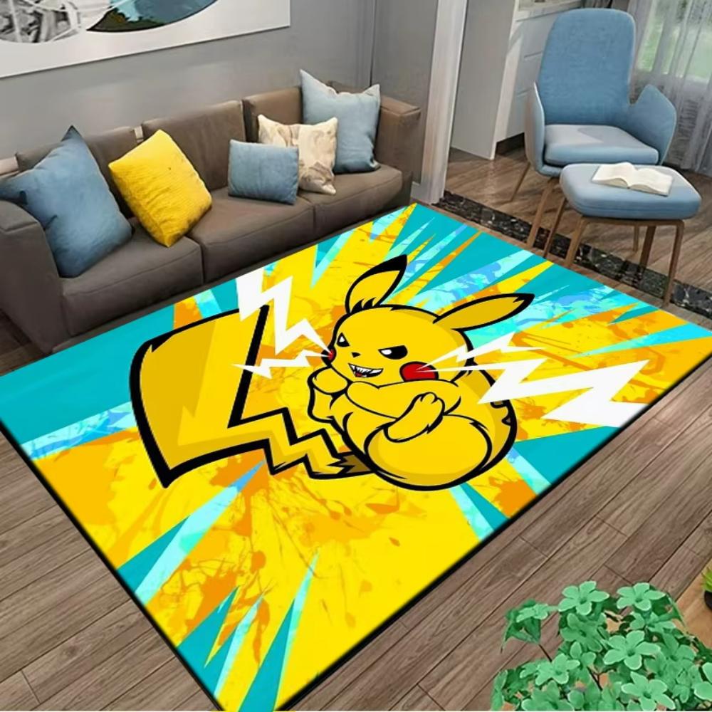 PIkachu Pokemon Anime Themed Carpet for Living Room Bedroom Kid's Room NonSlip Playmat Balcony Lounge Sofa Rug Gift Ide