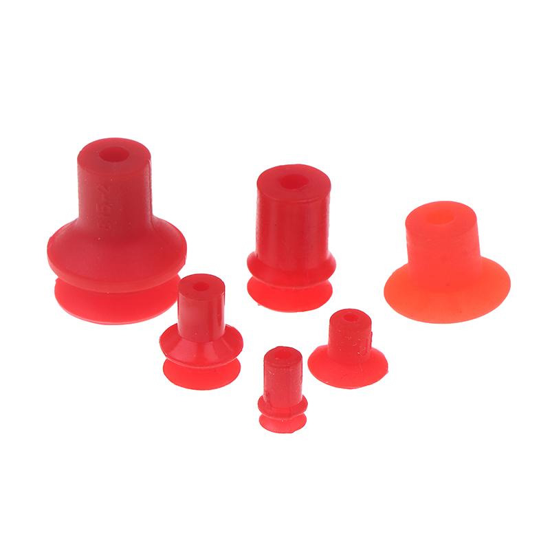 5Pcs Mechanical Hand Vacuum Suction Cup Red Corrugated U8 U15 B5/8/10/15 Industrial Pneumatic Accessories