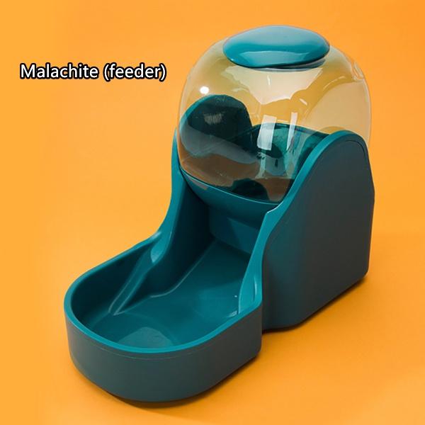 מאכיל מזין אוטומטי לחיות מחמד חדש בעל קיבולת גדולה כלבים חתול גורים מזרקת שתייה מזרקת האכלה אוטומטית סט מזין גרביטציה דלי לאחסון תבואה