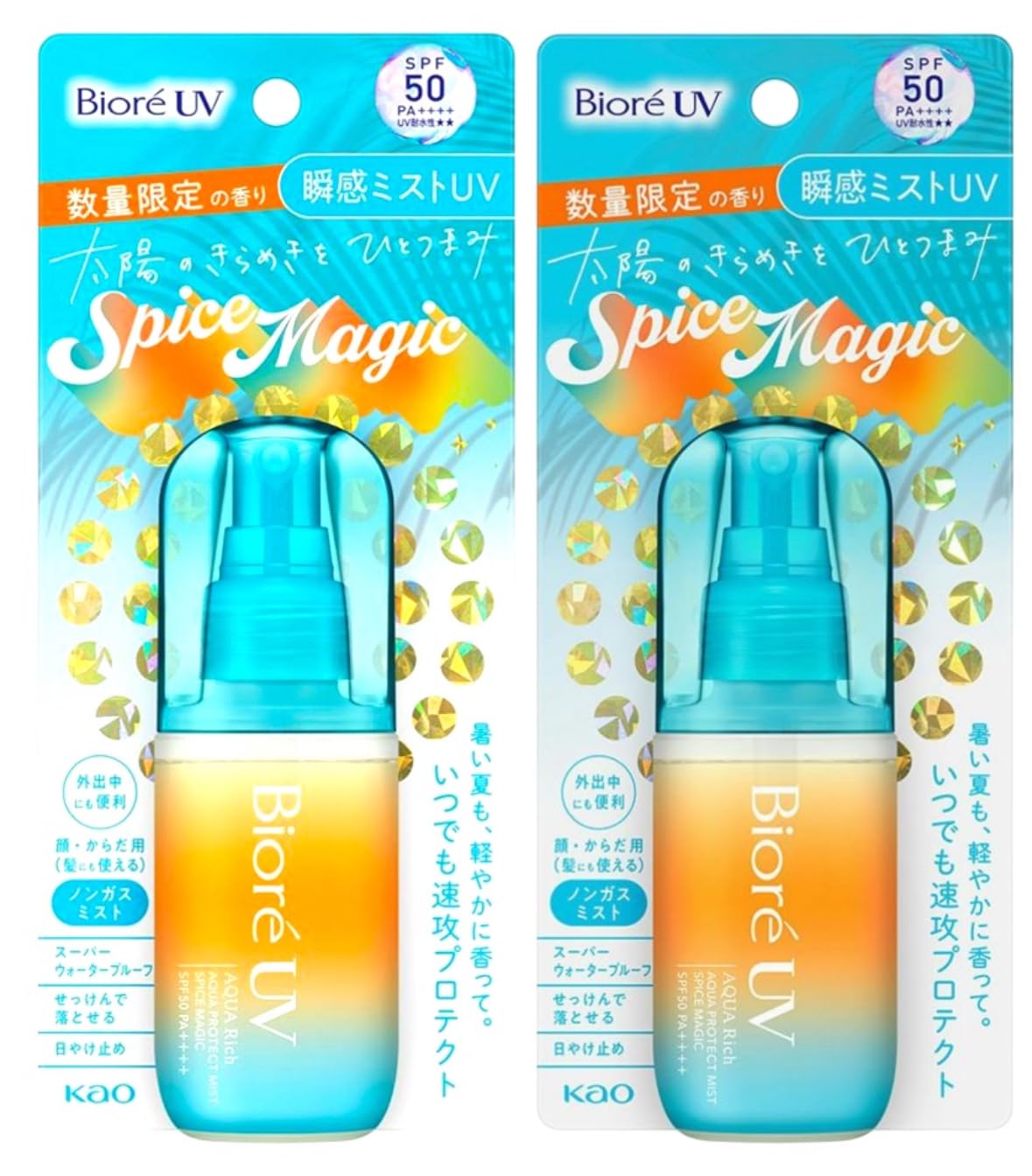 

Biore UV Aqua Rich Protect Mist Spice Magic 60 мл x 2 SPF50 [Оптовая покупка] PA++++