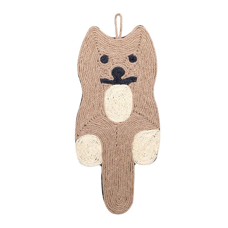 Cat Scratching Pad Cat Scratching Post Hanging Bear Head Round Wear-resistant Claw Grinding Paw Resistant Scratching Mat Cat Toy