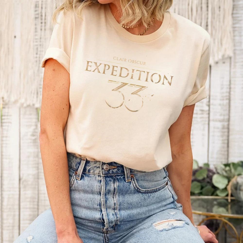 Clair Obscur Expédition 33 Tshirt Girl Anime Punk 2000s Retro Shirt Graphic Comfortable Classic Graphic