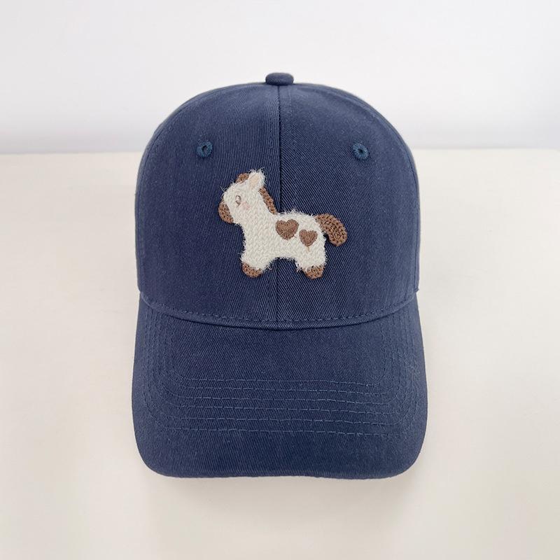 Korean Cute Pony Embroidered Baseball Cap Fashion Versatile Baseball Cap For Women Men