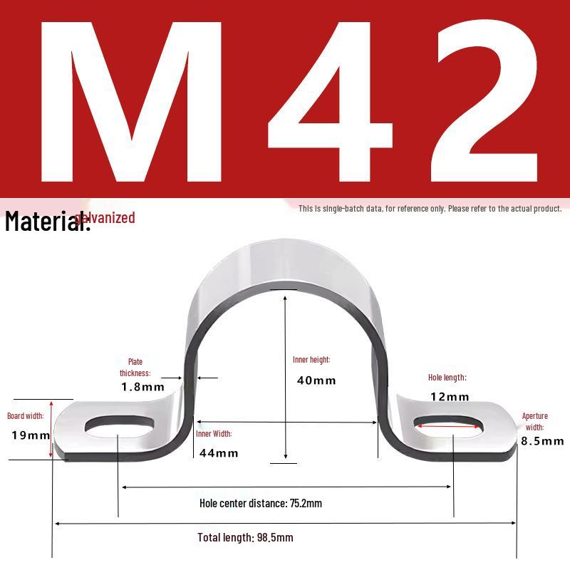 Galvanized U-Shaped Saddle Clamp for Pipes and Hoses