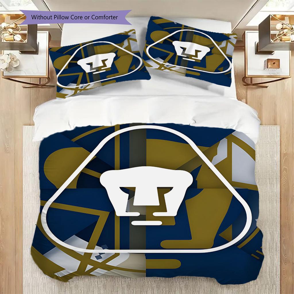 Pumas UNAM Pattern Bedding Quilt Set Quilt Cover Pillowcase Home Decoration Birthday Gift (1 * duvet cover + 2 * pillowcase, without core)