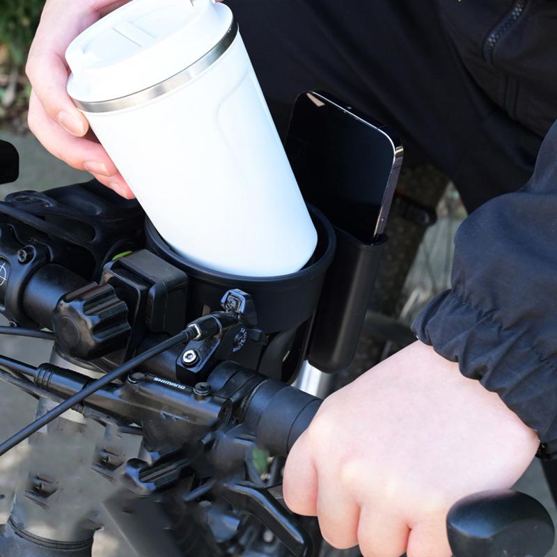 1Pcs Bicycle Accessories 2-In-1 Bicycle Universal Mobile Phone Holder&Cup Holder Multifunction Baby Stroller Phone Holder