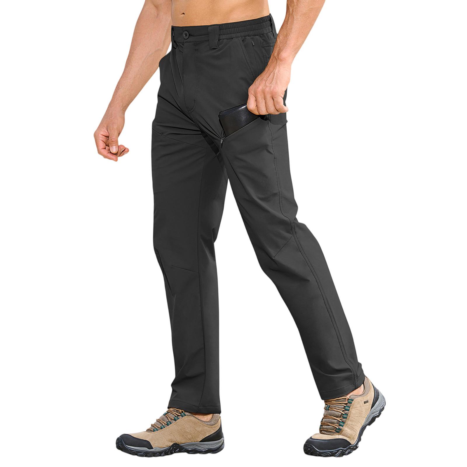 

Мужские спортивные повседневные брюки для бега, легкие походные рабочие брюки, уличные брюки L чёрный