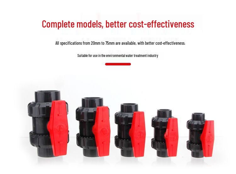 Taiwan PVC Double Union Ball Valve - Acid & Alkali Resistant with Handle