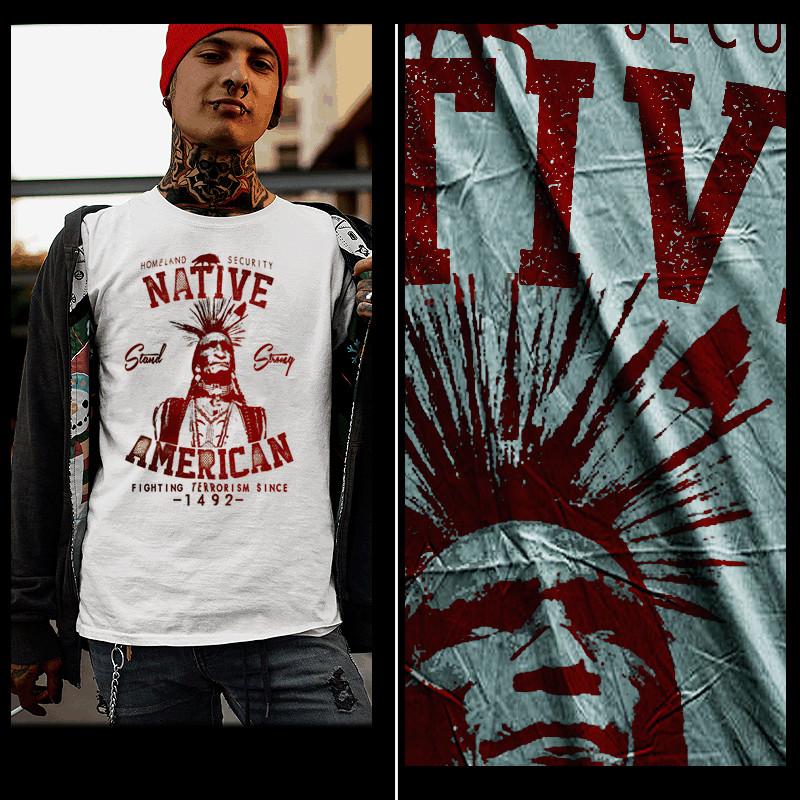 Native American T-shirt American Indian Indigenous Nation Warrior Pride Tee