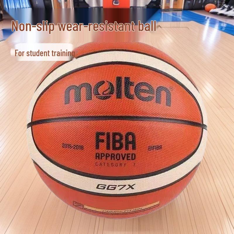 Pallone da Basket Mooten Antiscivolo Resistente all'Usura - Taglie 5, 6, 7 per Giovani e Adulti, Pallone da Allenamento Outdoor e da Competizione