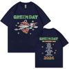Green Day The Saviors Tour Magliette Uomo Donna Rock Gotico Magliette Oversize a Manica Corta Magliette in Cotone