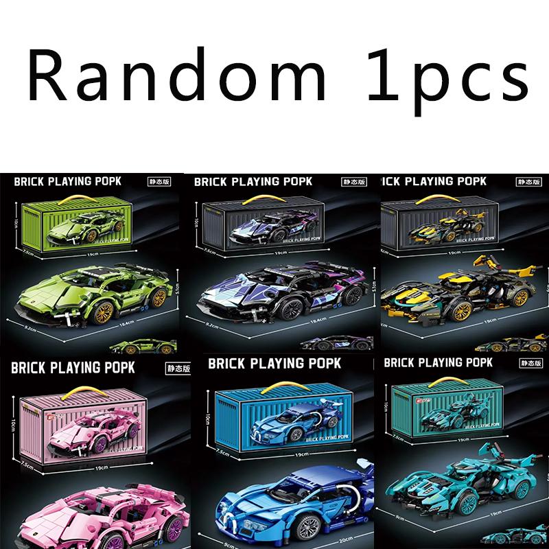 Teknik Yarış Spor Araba Model Yapı Taşları Şehir Mekanik Hız Aracı Süper Araba Tuğla Yapboz Oyuncaklar Çocuk Yetişkin Hediye