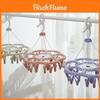Durable Plastic Circular Clothes Drying Rack With 24 Clips For Socks And Underwear