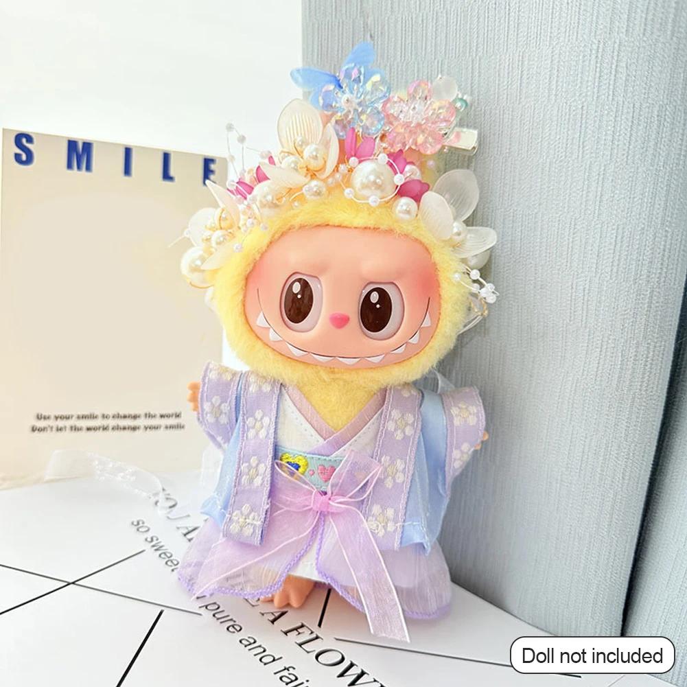 

Для Лабубу 3.0 Одежда Лабубу Античный Ханфу Комплект с Хрустальной Заколкой для Волос - Элегантный Традиционный Наряд с Роскошным Аксессуаром для Волос no doll