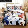 3D Print Fashion Gintama Anime Bedding Set Boys Girls Twin Queen Full Size Duvet Cover Pillowcase Bed Adult Bedroom