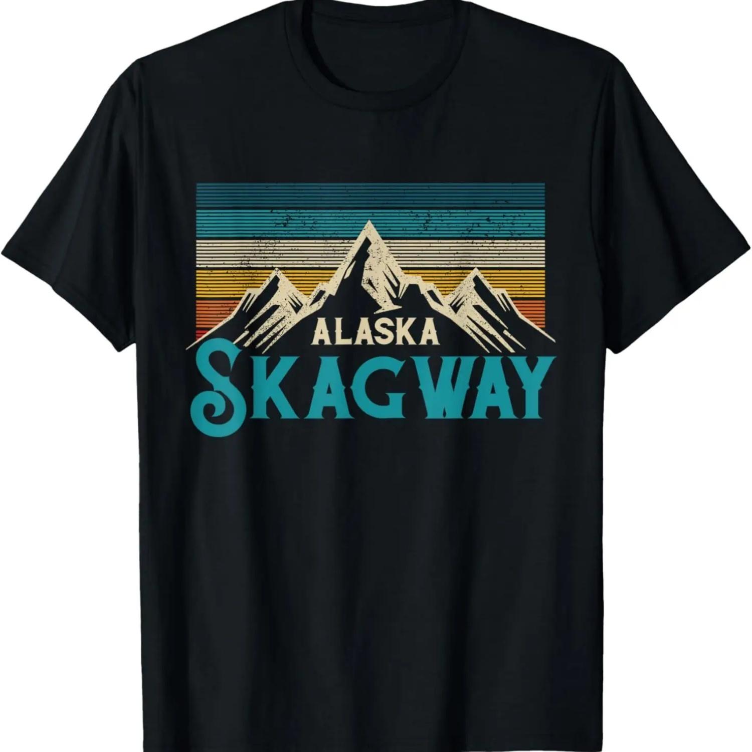 

Skagway Alaska Souvenir T-Shirt XXXXXL чорний
