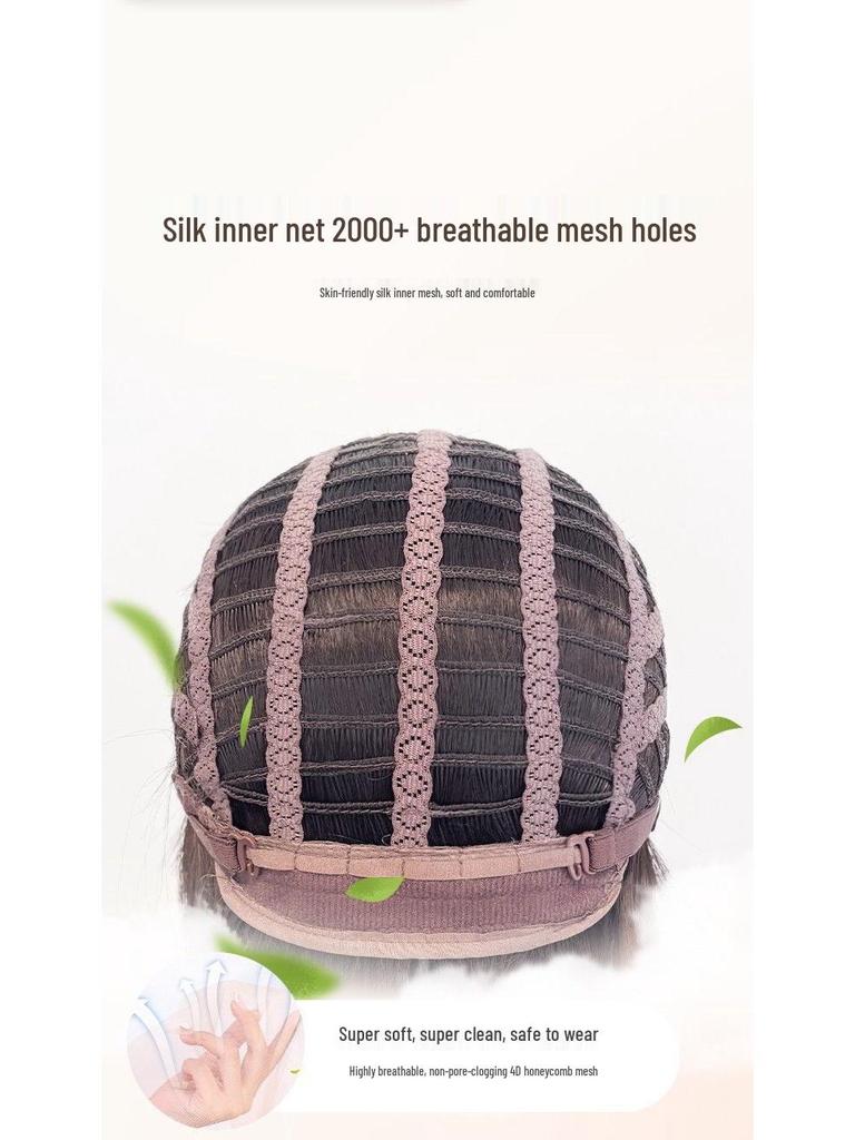 Natural Black Long Straight Synthetic Wig – Invisible Seamless, Fluffy, Volume-Boosting, Daily Wear for Women