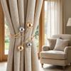 2PCS Pearl Zinc Zinc Alloy Curtain Clips Zinc Zinc Alloy Curtain Holders Modern Drapery Tiebacks  Window Decor