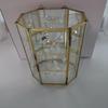 Used Brass frame glass display case and 7 types of Swarovski