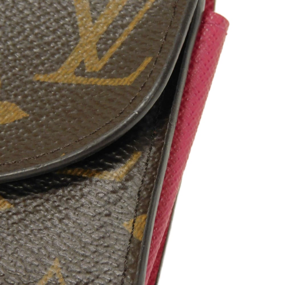 Used 12564 Porto Monnaie Rosalie M41939 7941 LV logo flower old model card case coin purse monogram fuchsia ladies from