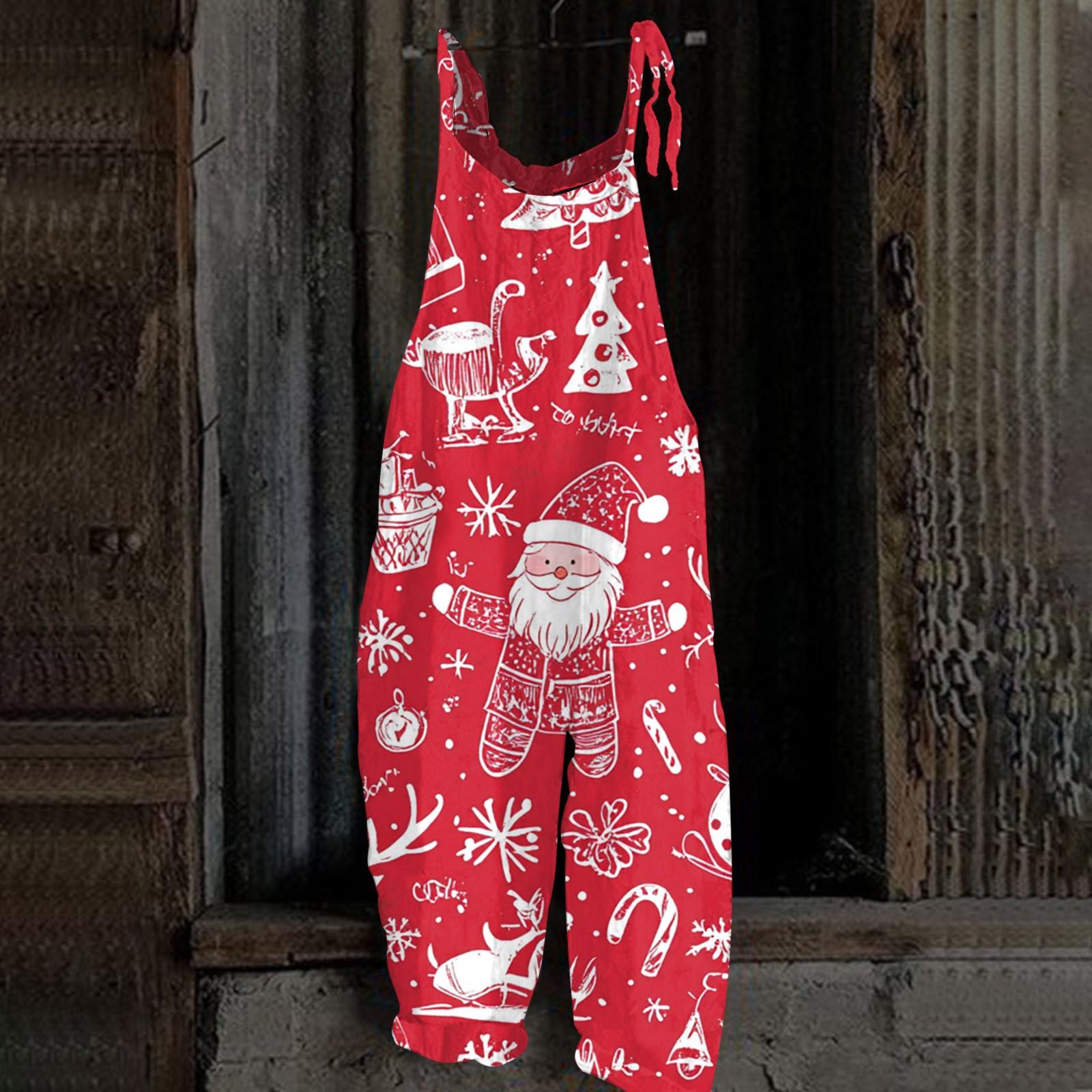 Женский комбинезон с рождественским принтом — фото 3