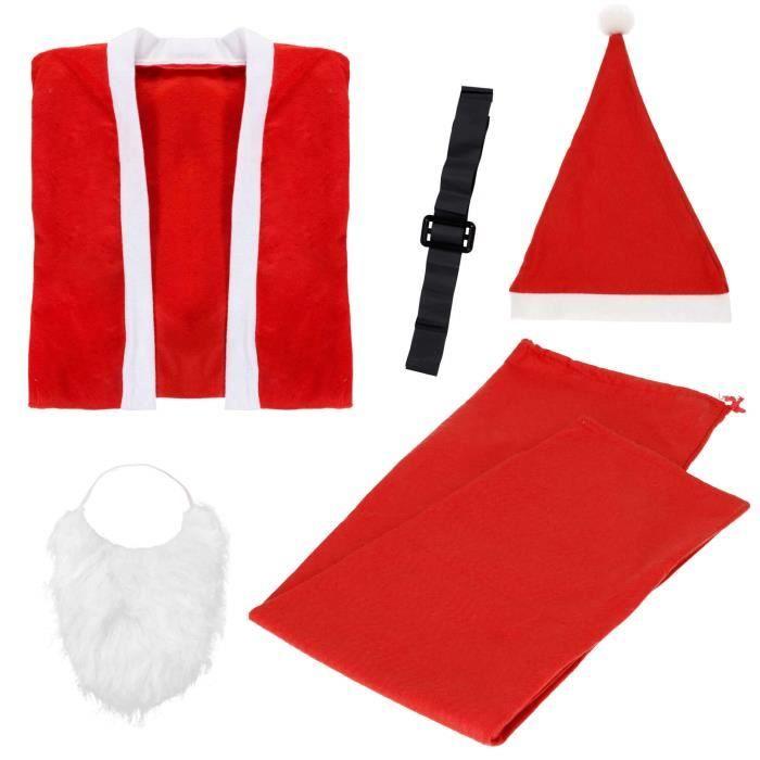 Déguisement Père Noël - SPRINGOS - 5 pièces - Rouge - Adulte - Mixte