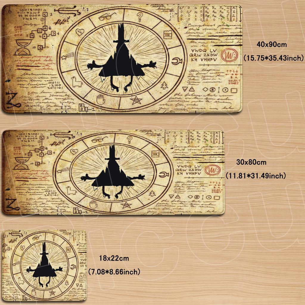 Gaming Mouse Pad Gravity Fall Deskmat Xll Large Lock Edge Keyboard Pad Bill Cipher Carpet Computer Table Surface For Accessories