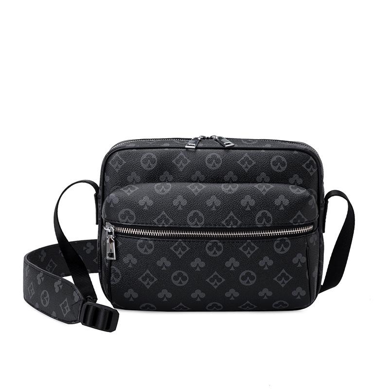 

New men s bag shoulder bag fashion casual men s messenger bag green small backpack trend 8 inches