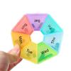 New Hot Mini Portable 7 Day 7 Grids Weekly Colorful Petal Pill Cases Organizer Box PP Food Grade for Vitamin Medicine Fish Oils