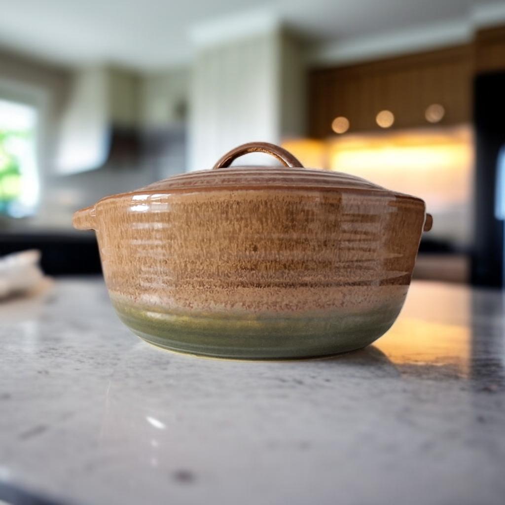 SOUP TURESE 2L CERAMIC POT WITH LID FOR BREAD BAKING 23 Cm