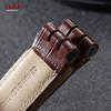 Matte Genuine Cowhide Watch Band for Swatch YOS440 449 401 447 Bamboo Embossed Leather Watch Strap for Men Business Wristband