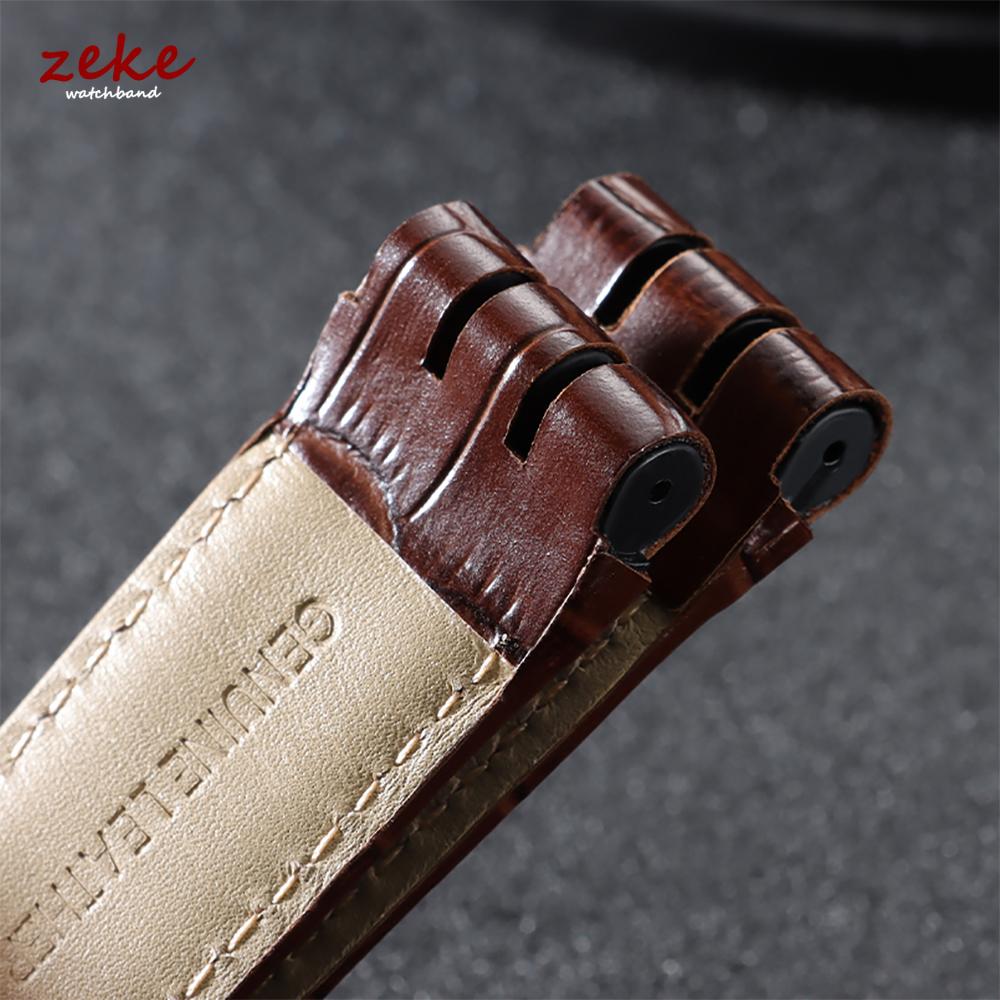 Matte Genuine Cowhide Watch Band for Swatch YOS440 449 401 447 Bamboo Embossed Leather Watch Strap for Men Business Wristband