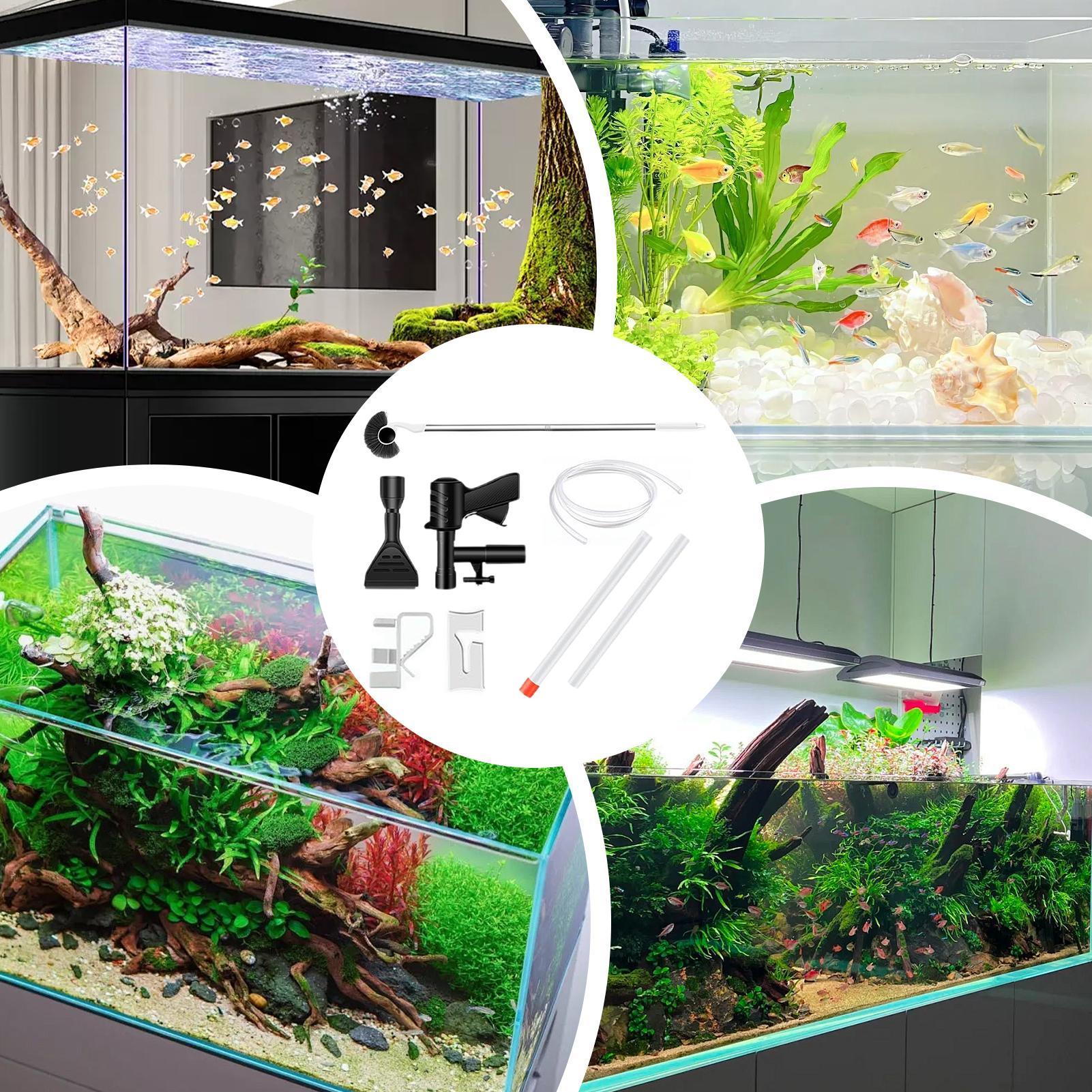 Aquarium Vacuum Gravel Cleaner Siphon Fish Tank Cleaning Tools Fish Tank Vacuum For Automatic Water Change Wash Sand Water China Mainland