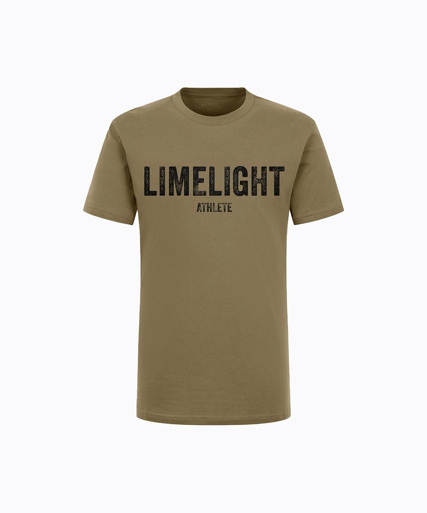 LIMELIGHT APPAREL Athlete Military T-Shirt (Khaki/Black)