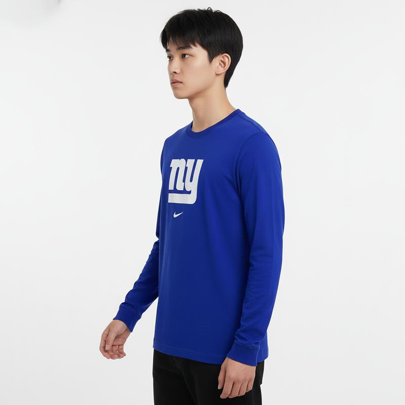 Nike × NFL Hoodie New York Giants Breathable Lightweight Simple Versatile Crew Neck Pullover Long Sleeve T-Shirt Kids Hoodies Royal-Blue 3Z1B7NFEA-NYG