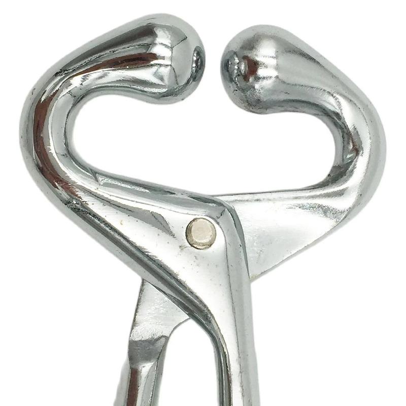 Stainless Steel Cattle Nose Ring Cow Nose Plier Traction Force Tool with Chain Metal Animals Locking Equipment Accessory