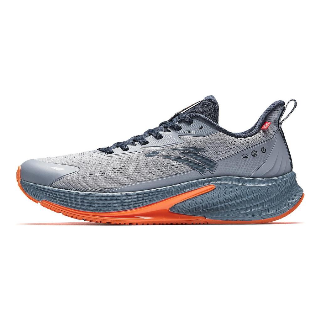 Anta Rocket 6 Lightweight Running Shoes Men Sneakers Fog-Gray Jing-Mo-Blue Ancient-Wall-Gray 912615596-3