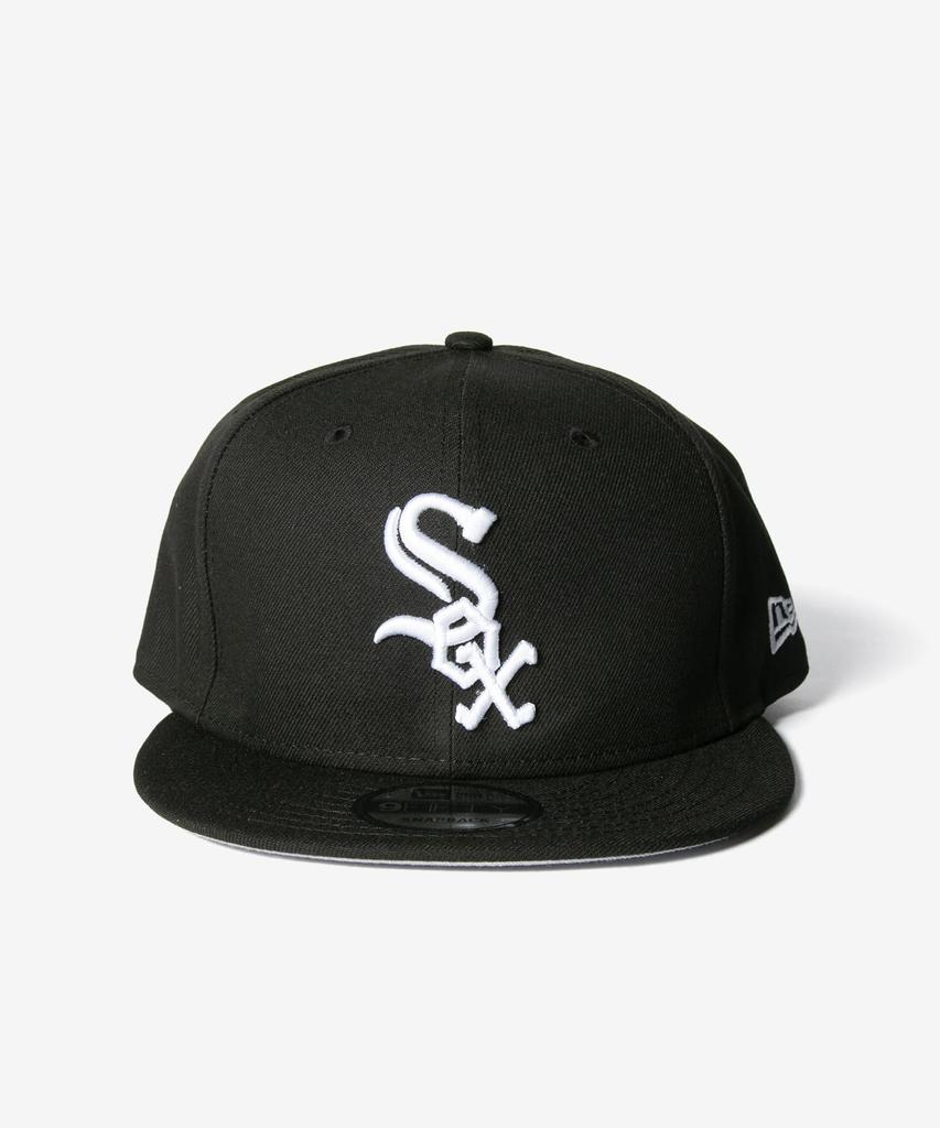 New Era 9FIFTY Black White Black x Free Size & Cap, White, [Used]