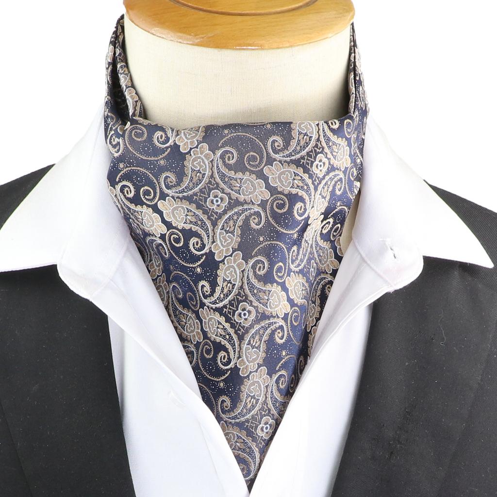 Pánská kravata Žakárová Květinová Paisley Pánská kravata Svatba Formální Ascot Šátek Samozavazovací Britský Gentleman Polyester Měkká kravata Luxusní