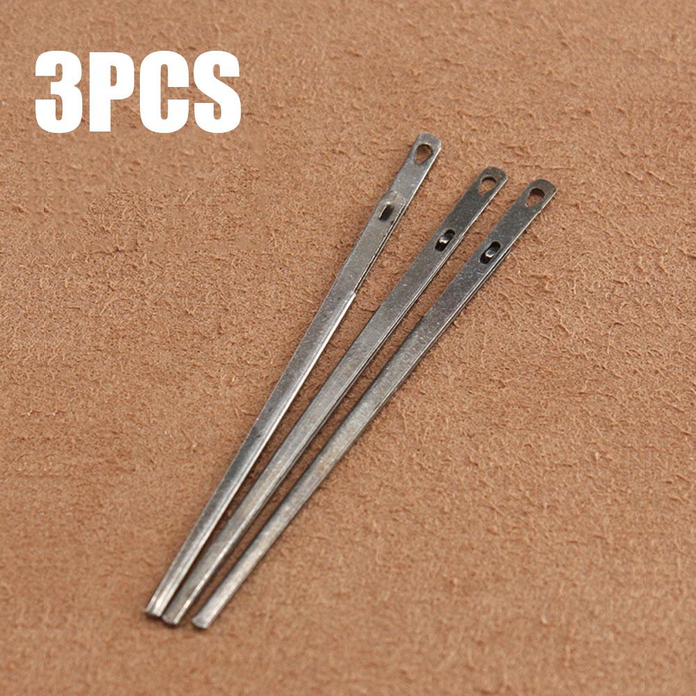 

3pcs Leather Sewing Craft Tool DIY Leather Rope Needle Leather Needle Knitting Needle Double Hole Leather Rope Lace Needles