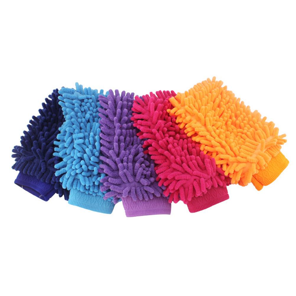 Double Sided Chenille Microfiber Thicken Scratch Free Car Washing Gloves