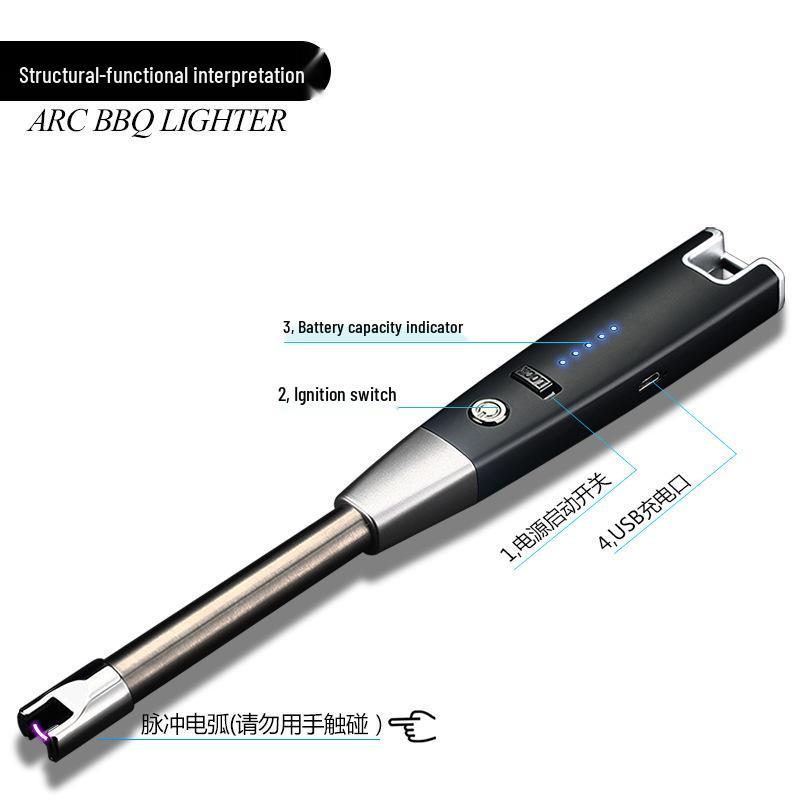 JL879 Rechargeable Windproof Arc Lighter for Kitchen and Gas Stove