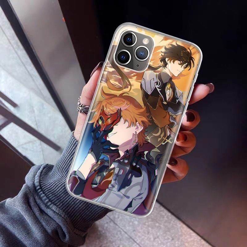 

Genshin Impact Childe Accessories Phone Case For iPhone 17 Air 11 13 Mini 14 15 Plus 16 12 Pro Max 16E SE 7 8 Pattern Soft TPU B iPhone 12 Pro Max