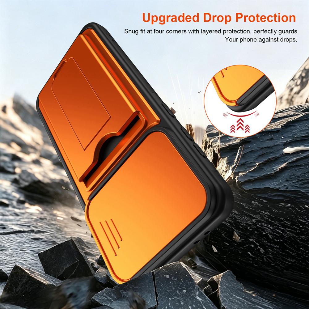 KEYSION Porte-cartes Sac Étui pour Téléphone pour Samsung Galaxy A57 5G A37 A27 A17 5G Protection Coulissante pour Appareil Photo Support Coque antichoc