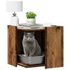 Vidaxl Litter Box Cabinet, Old Wood, 53X53X51 Cm