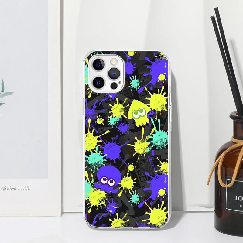 Game S-Splatoons Phone Case For Iphone 17 Air 16 15 Plus 16E 14 Pro Max 13 Mini 12 11 7 8 SE Fundas Soft Back Cover 17 Air 16 15