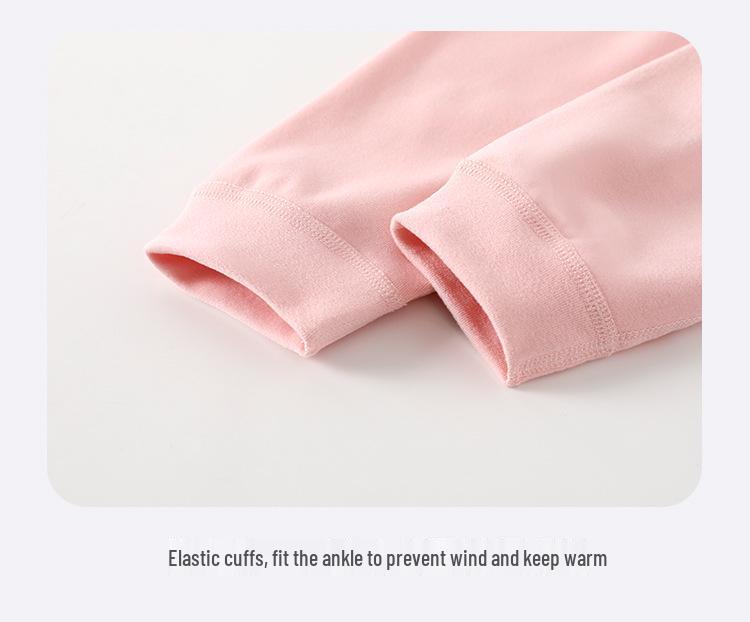 High-Waisted Baby Plush Long Johns Set - Warm Autumn/Winter Underwear for Boys & Girls