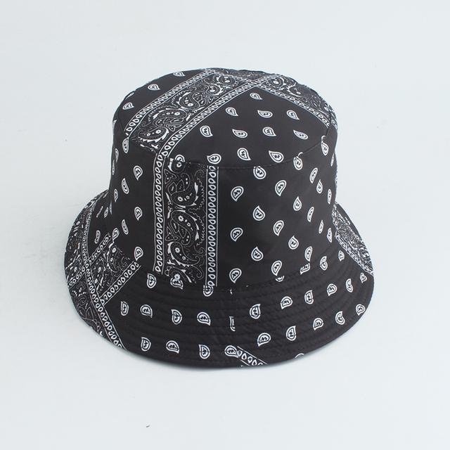 Herren Damen Fischerhut Vintage Print Eimerhut Wende Bob Hut Damen Retro Hip Hop Kappe Gorros